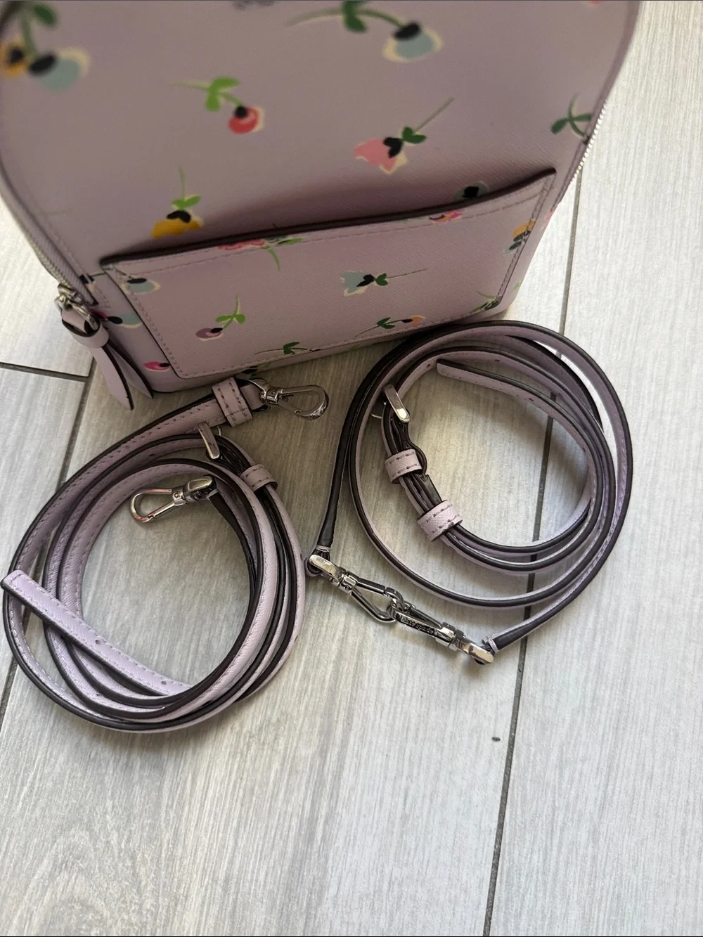 Kate Spade Wildflower Ditsy Convertible Backpack (Purple)